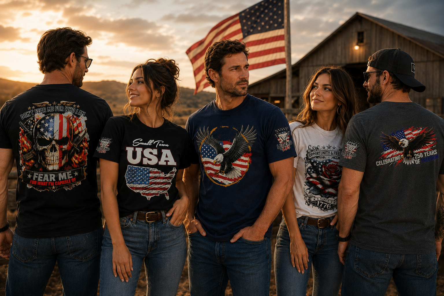 Bold Patriotic Tees from Legend or Lies