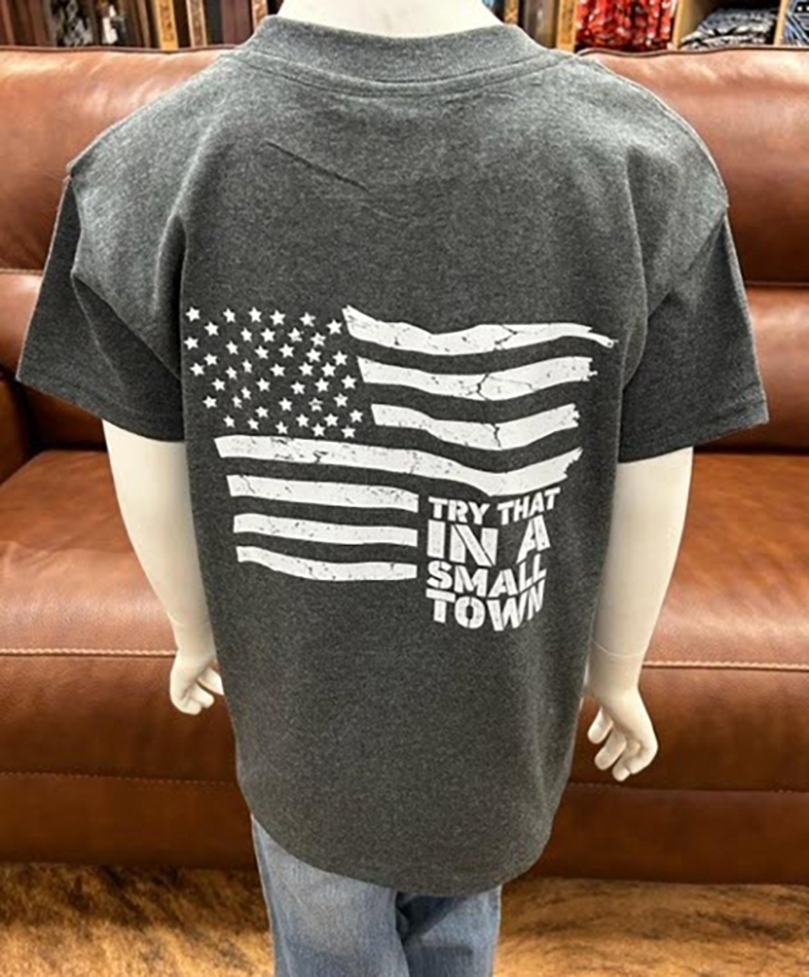 Legend or Lies Youth Try In A Small Town Flag T-shirt