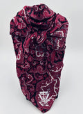Legend or Lies 42'x42' XL Silk Wild Rag Red & Black Paisley