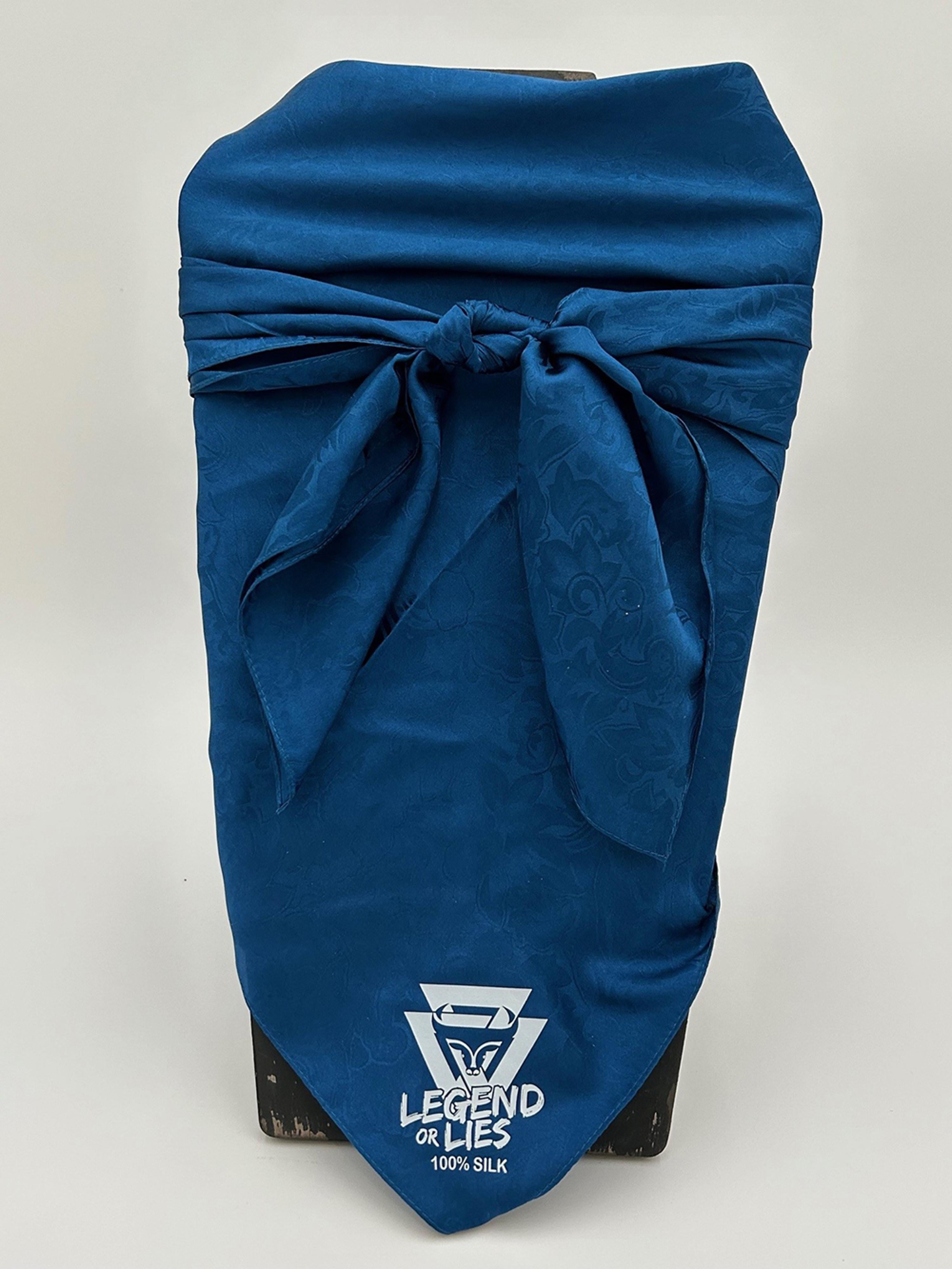 Legend or Lies 34'x34' LG Silk Wild Rag Bandana Jacquard Navy