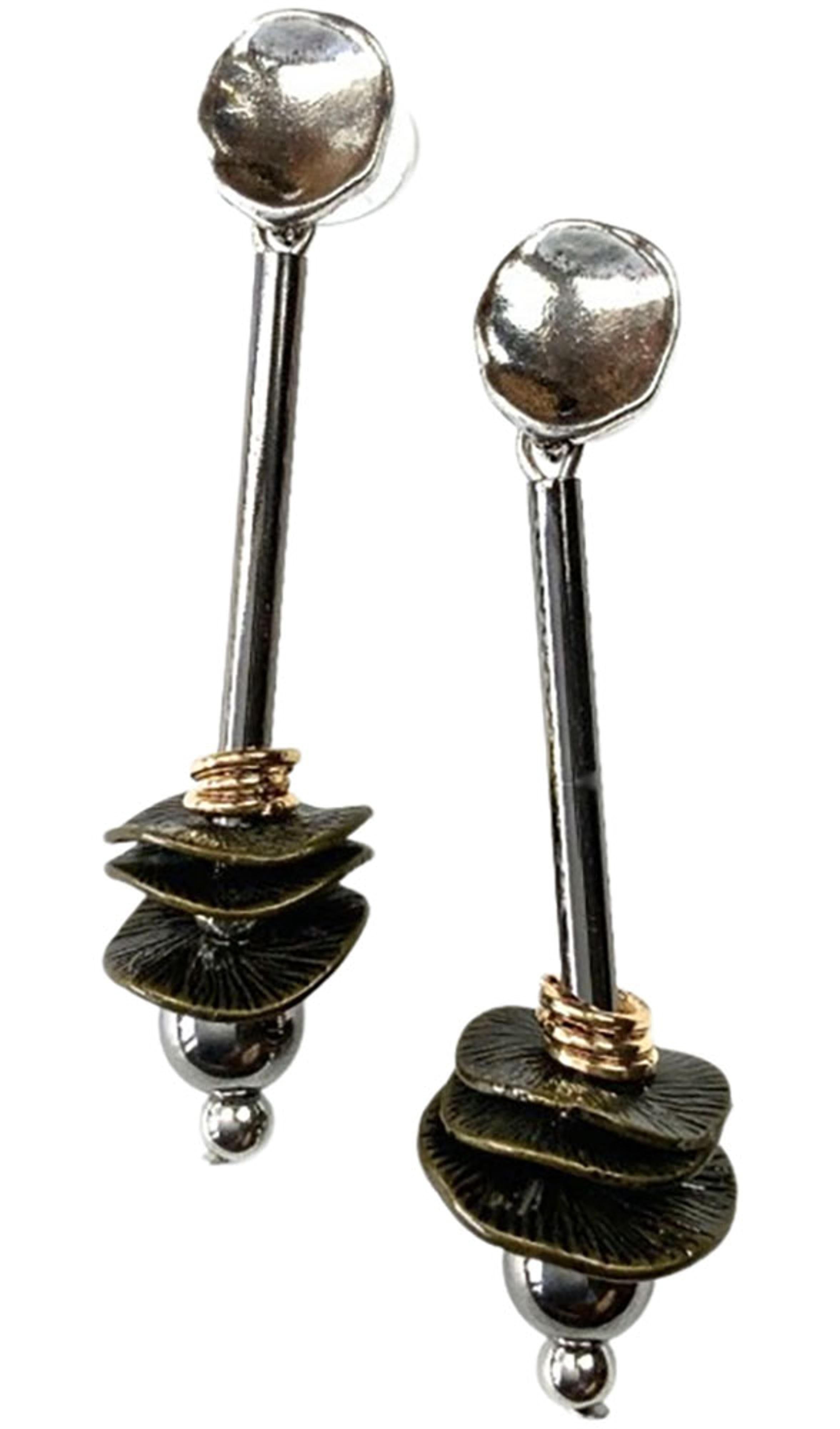 Legend or Lies Widget Collage on Post Metal Earrings