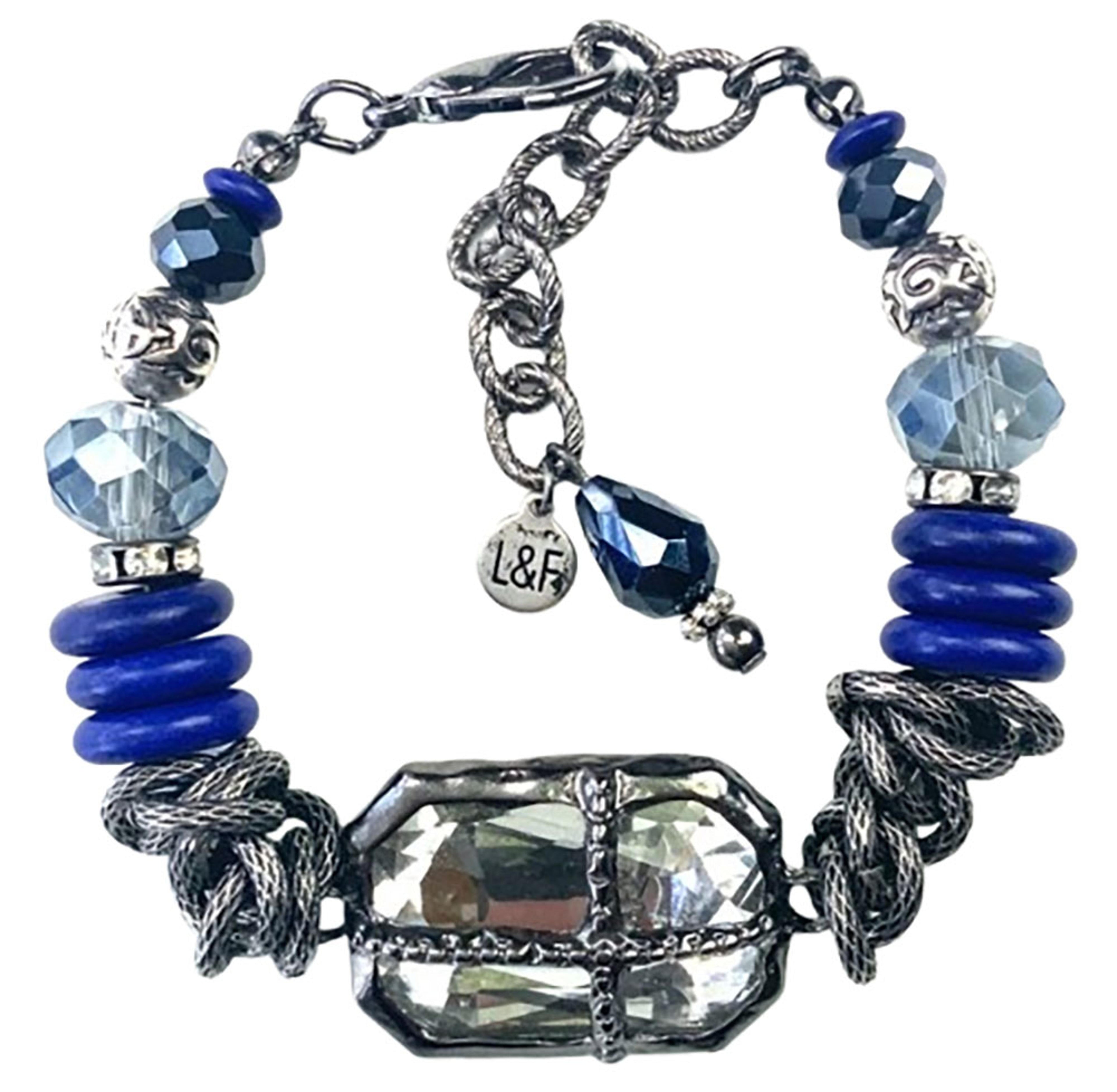 Legend or Lies Soldered Cross Beaded Clasp Bracelet