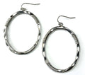 Legend or Lies Silver Oval Wire Wrapped Earrings