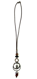 Legend or Lies Pinecone Leather Cord Drop Necklace