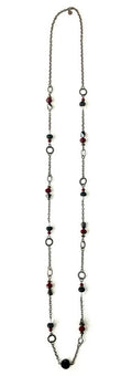 Legend or Lies Mixed Beads Black & Burgundy Necklace