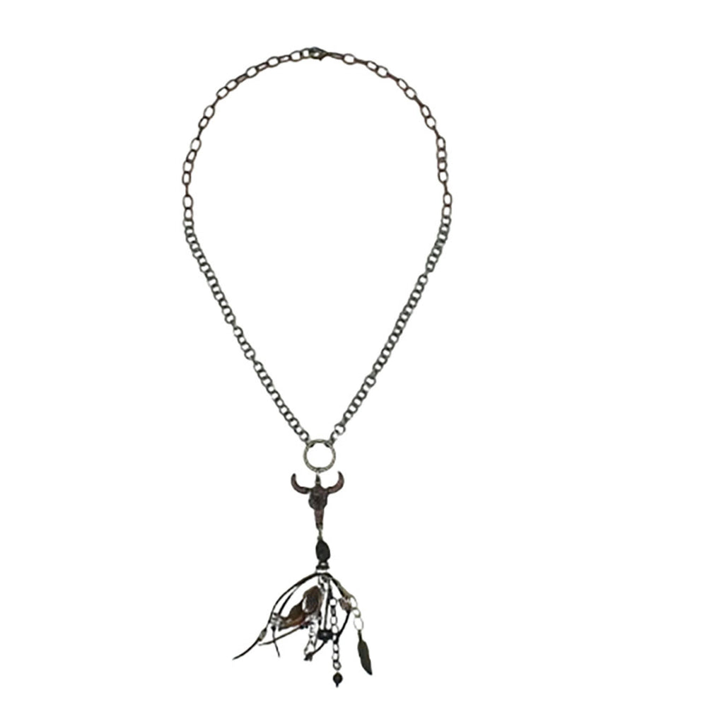 Legend or Lies Southwest Skull Tribal Pendant Necklace