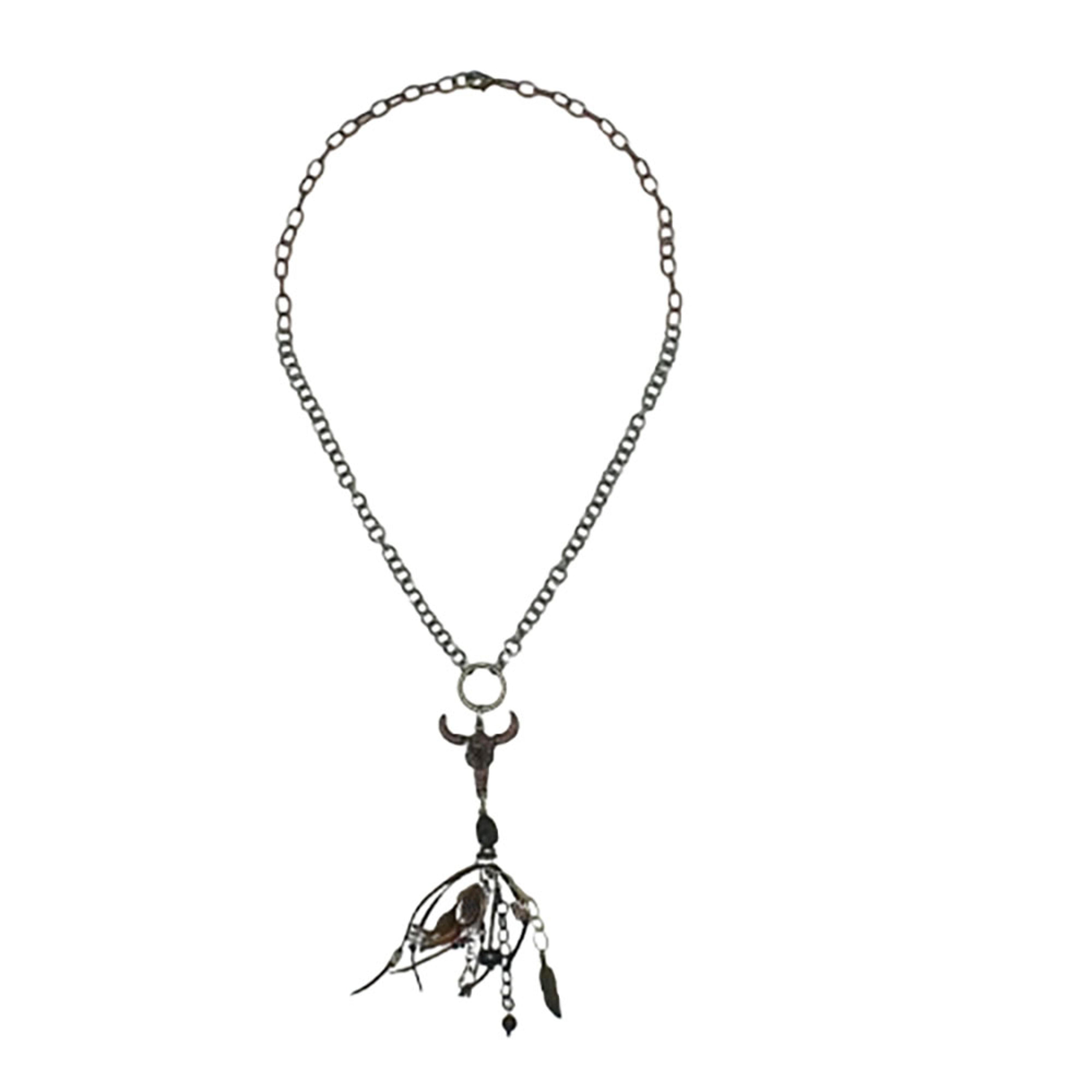 Legend or Lies Southwest Skull Tribal Pendant Necklace