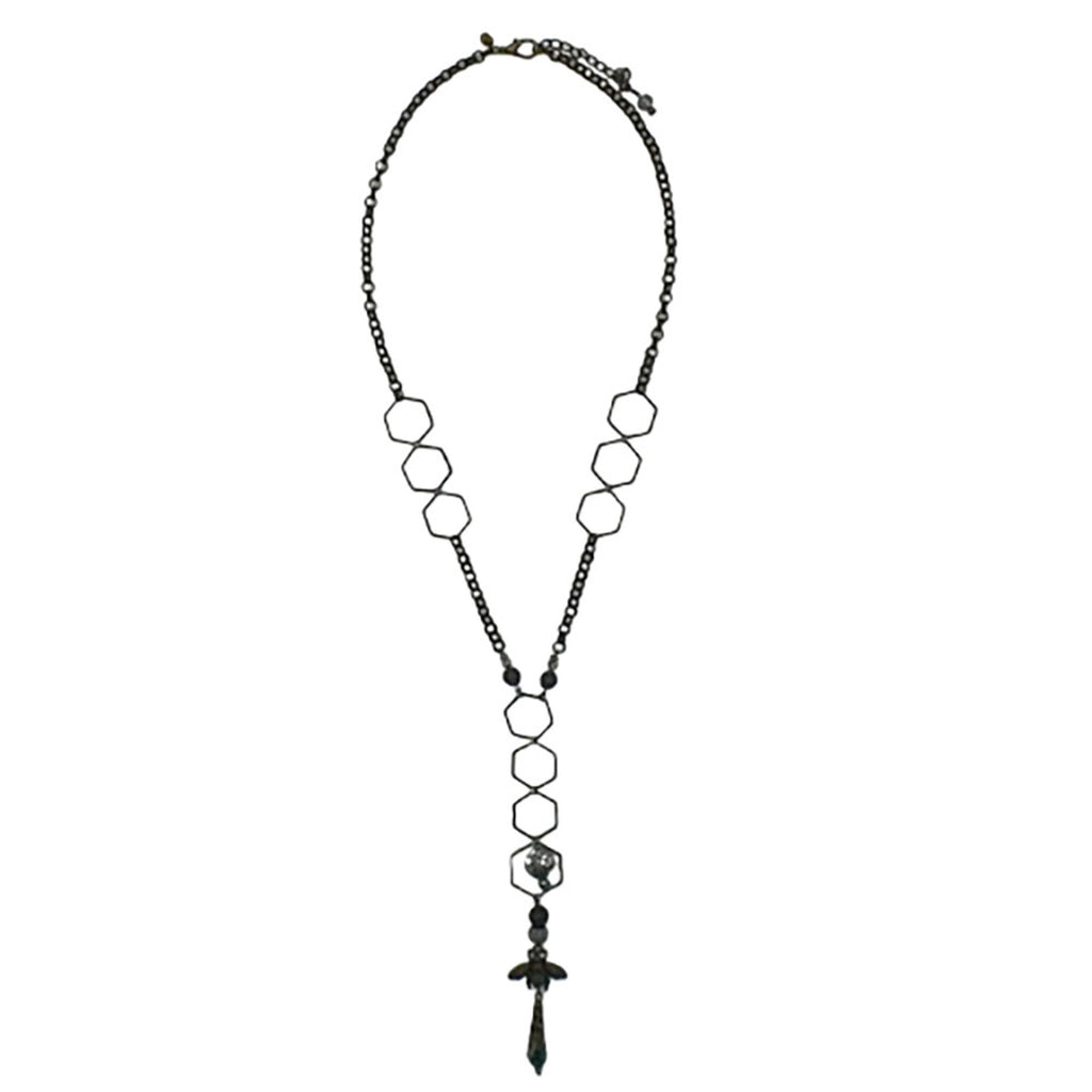 Legend or Lies HoneyBee Pendant Hexigonal Chain Necklace