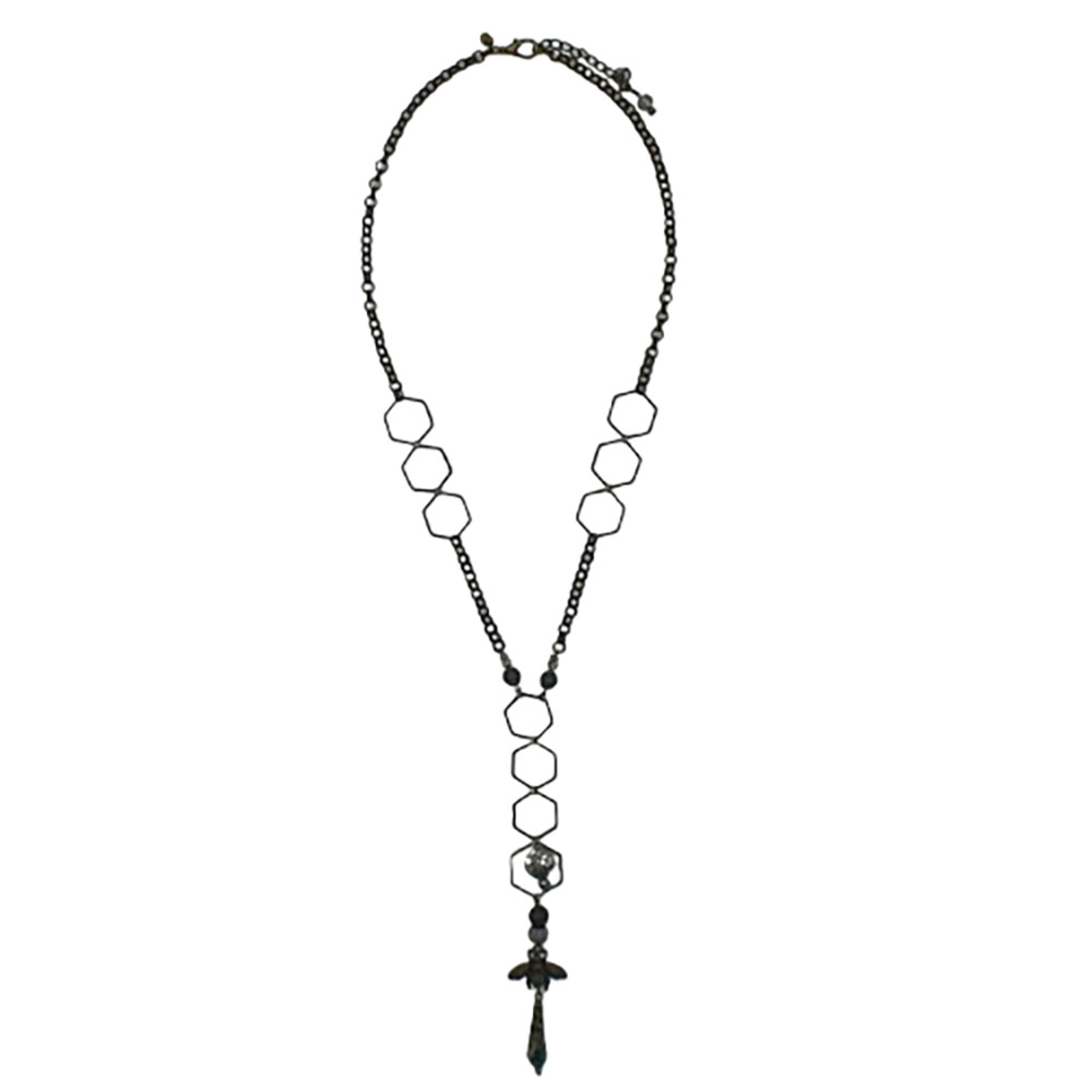 Legend or Lies HoneyBee Pendant Hexigonal Chain Necklace