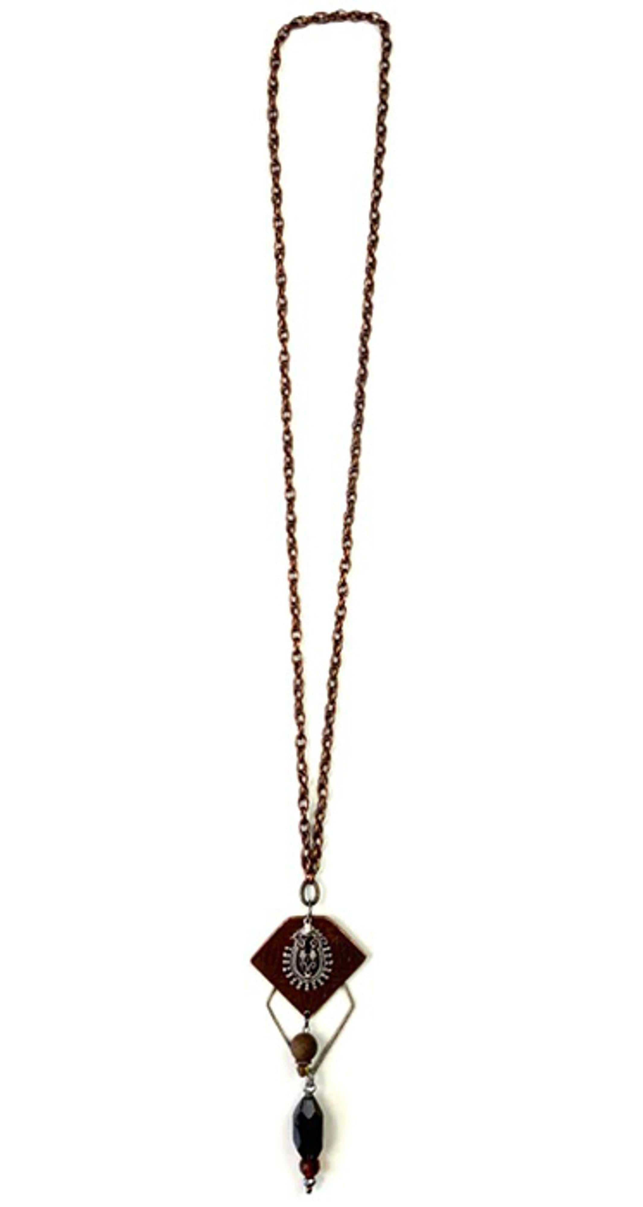 Legend or Lies Thin Chain with Stacked Pendants and Stone