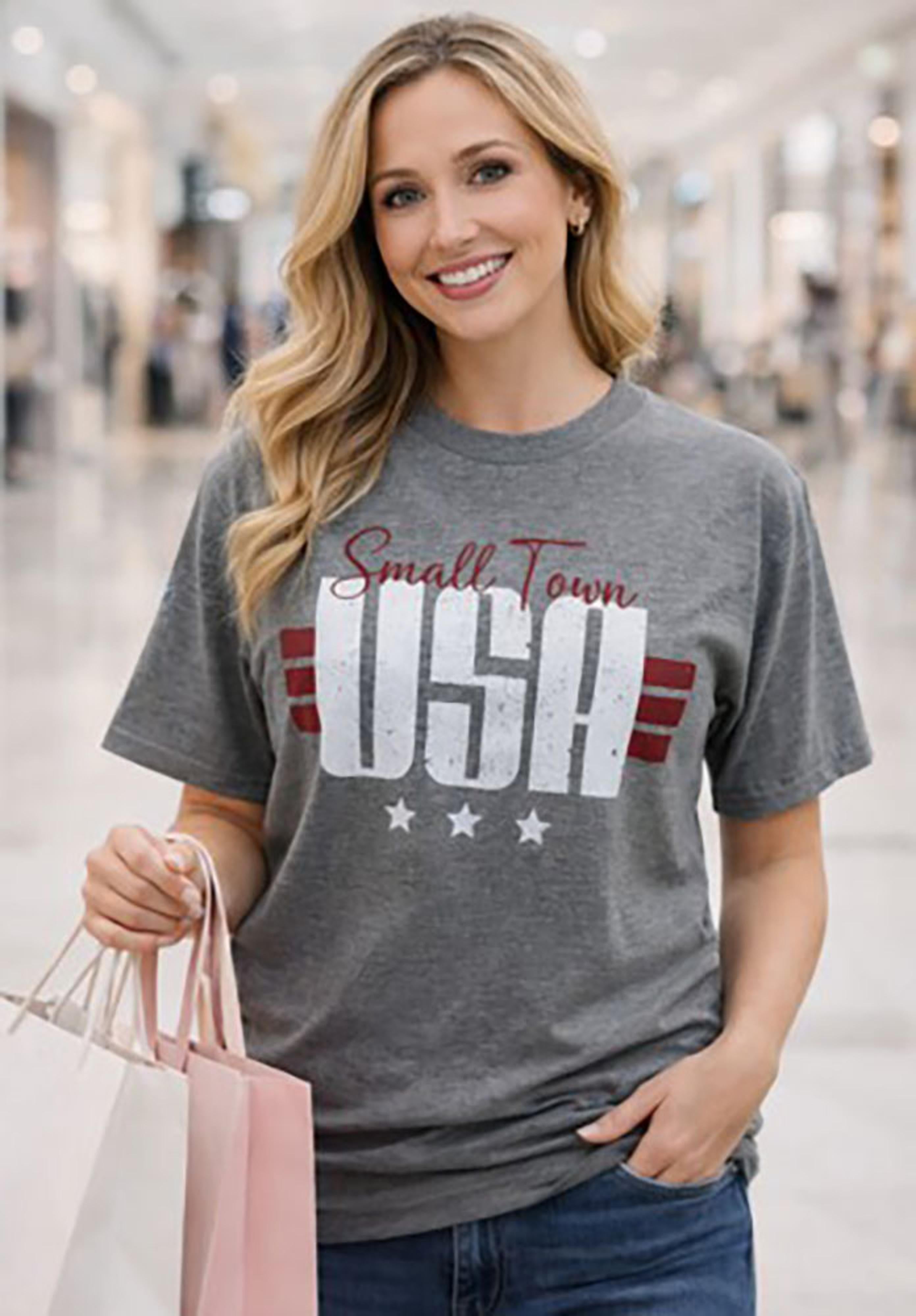 Legend or Lies Small Town USA Grey Unisex Fit T-Shirt