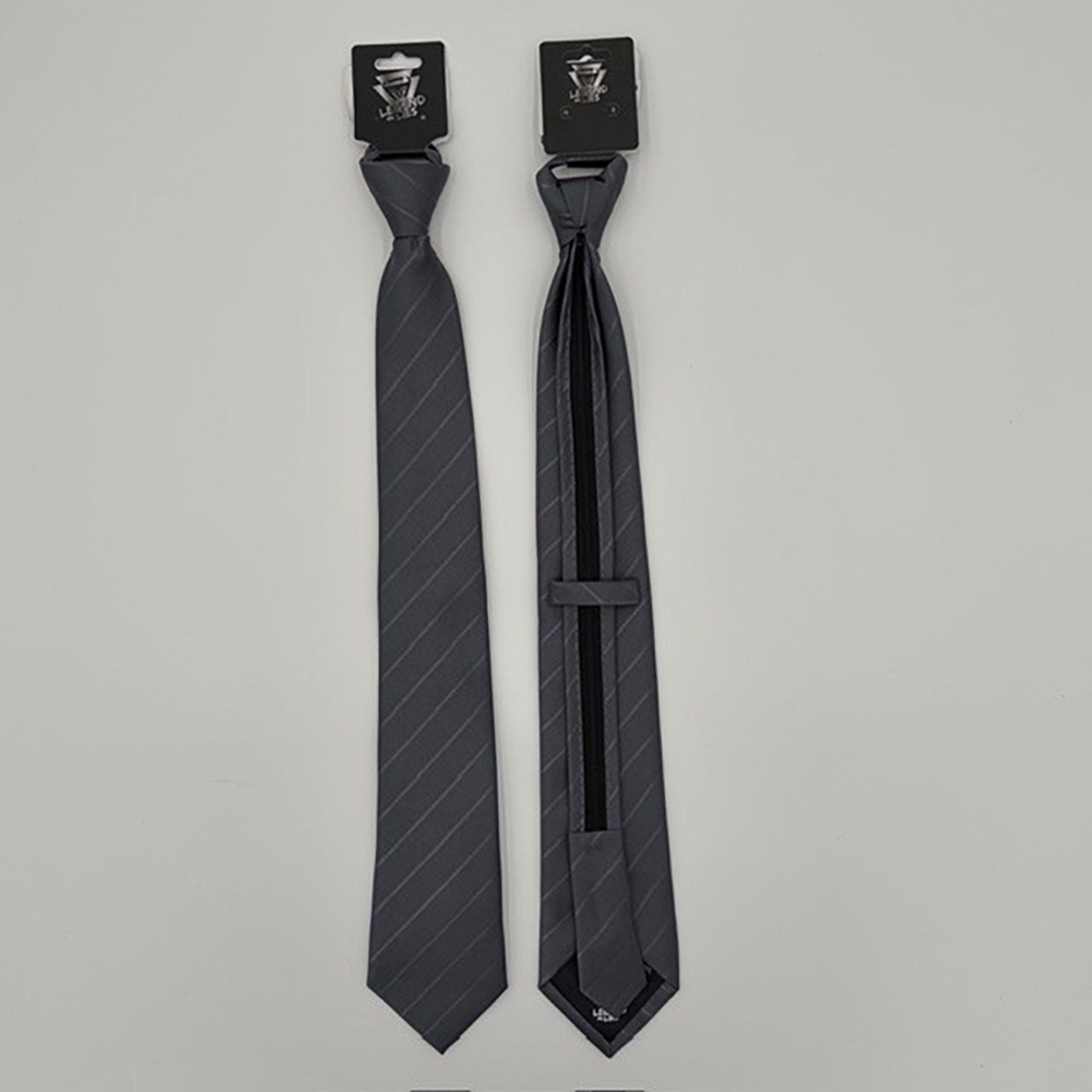 Legend or Lies Mens Stripe 3.2' Corbata Zipper Necktie