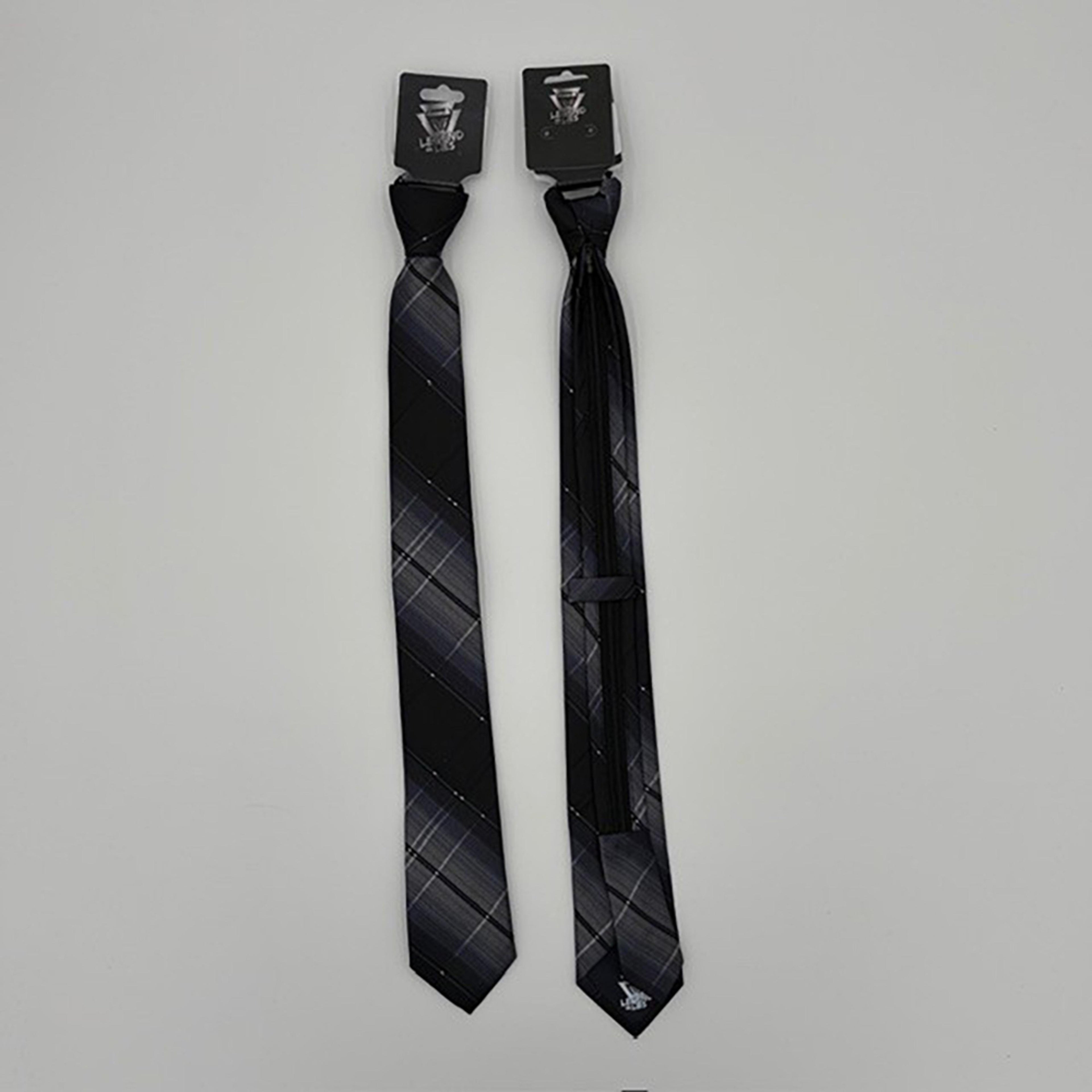 Legend or Lies Mens Plaid 2.5' Slim Corbata Zipper Necktie