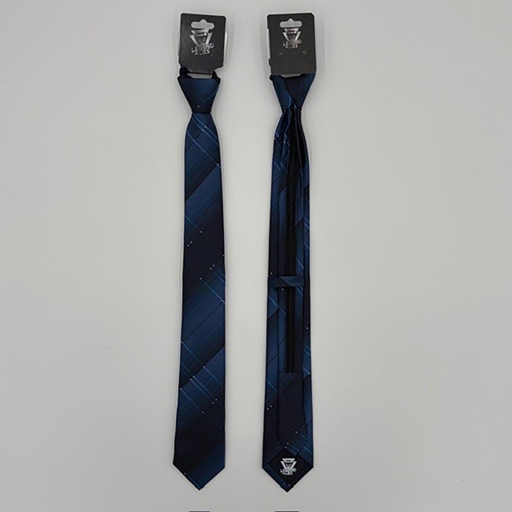Legend or Lies Mens Plaid 2.5' Slim Corbata Zipper Necktie