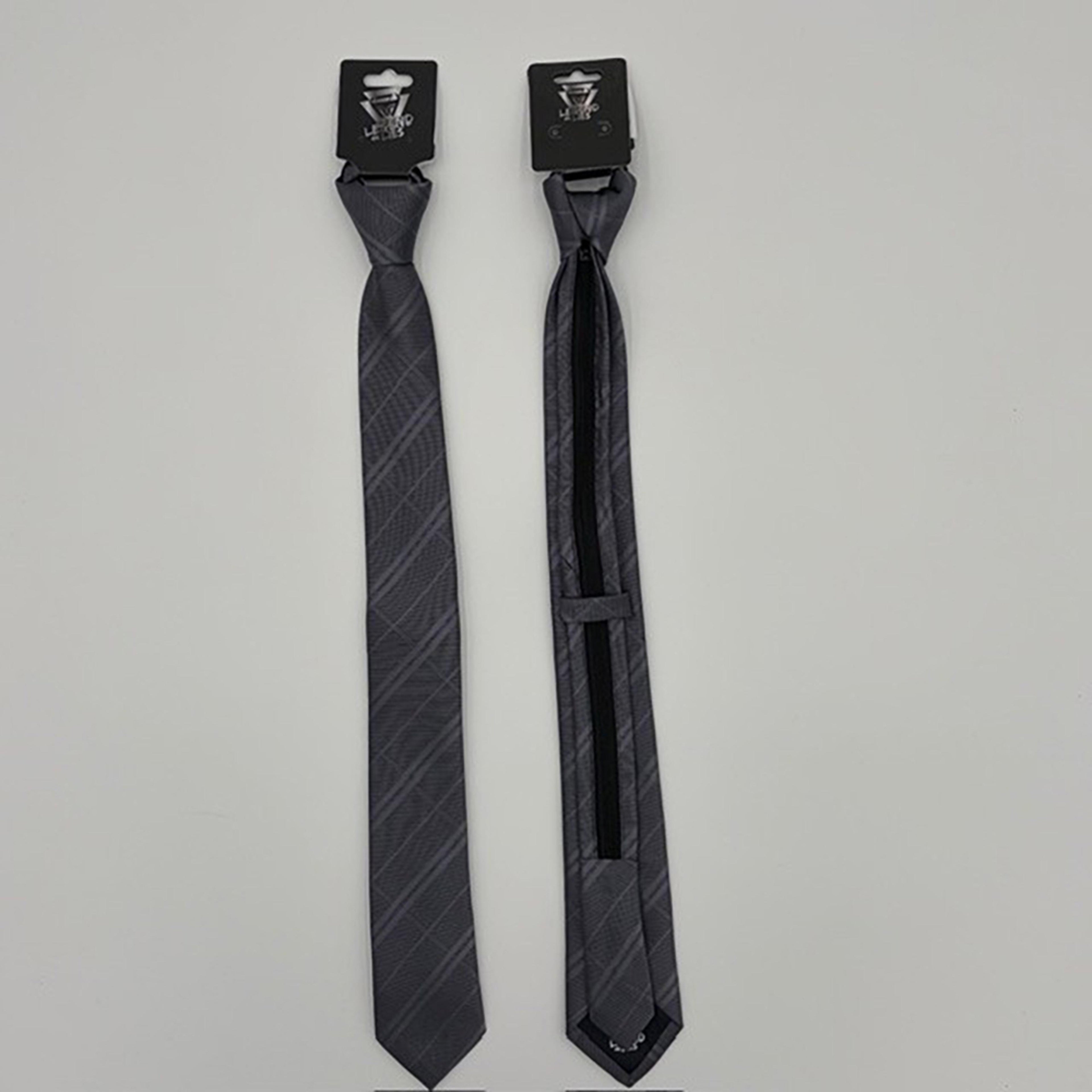 Legend or Lies Mens Plaid 2.5' Slim Corbata Zipper Necktie