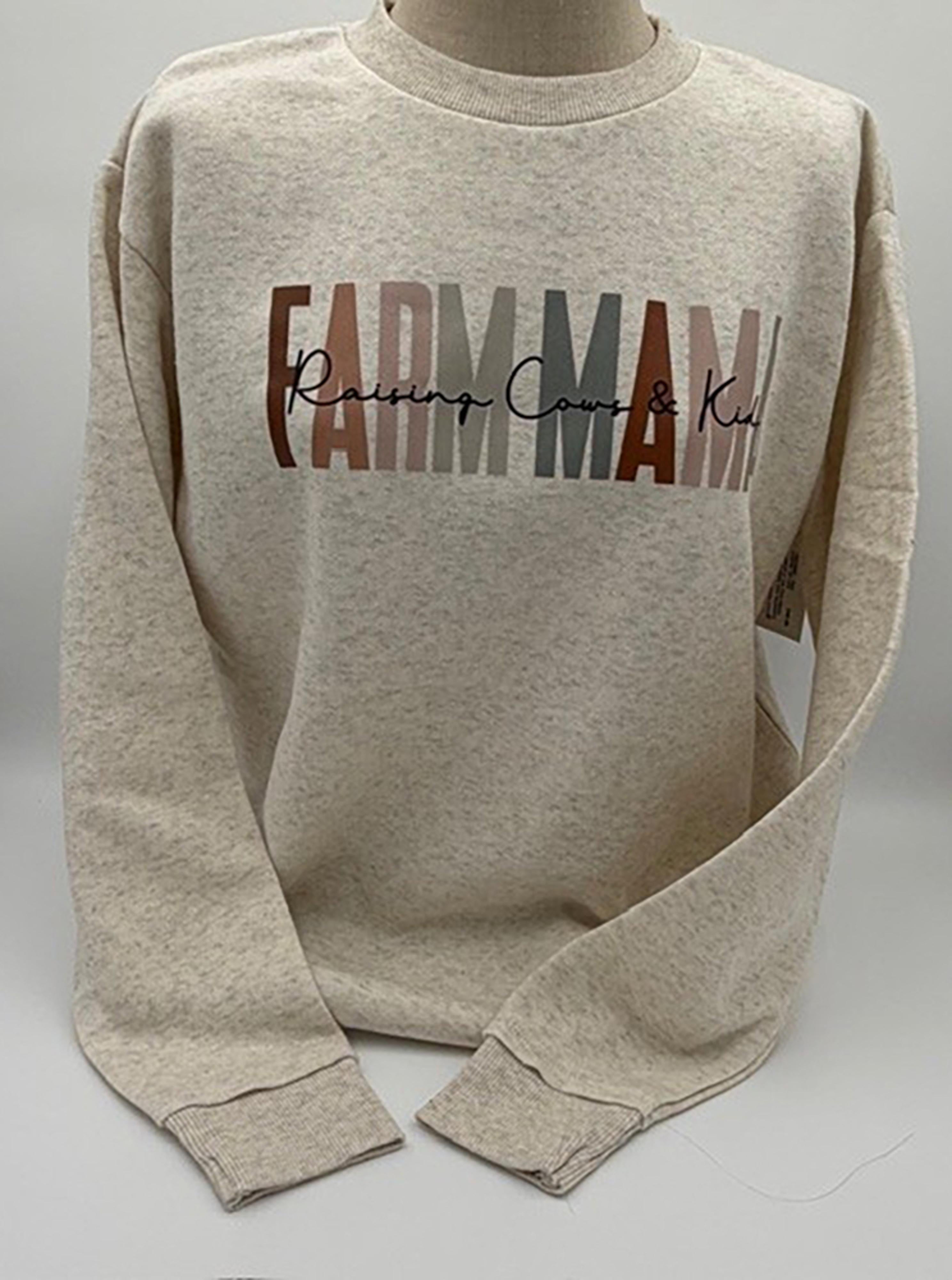 Legend or Lies Farm Mama Raising Cows & Kids Crew Sweatshirt