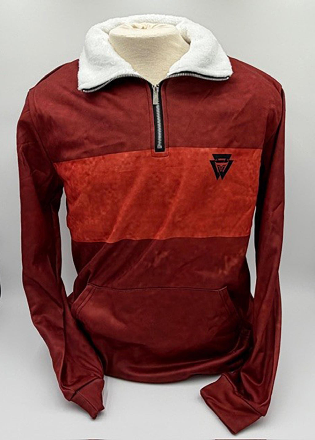 Legend or Lies Sherpa Collar Fleece Rust 1/4-Zip Sweatshirt