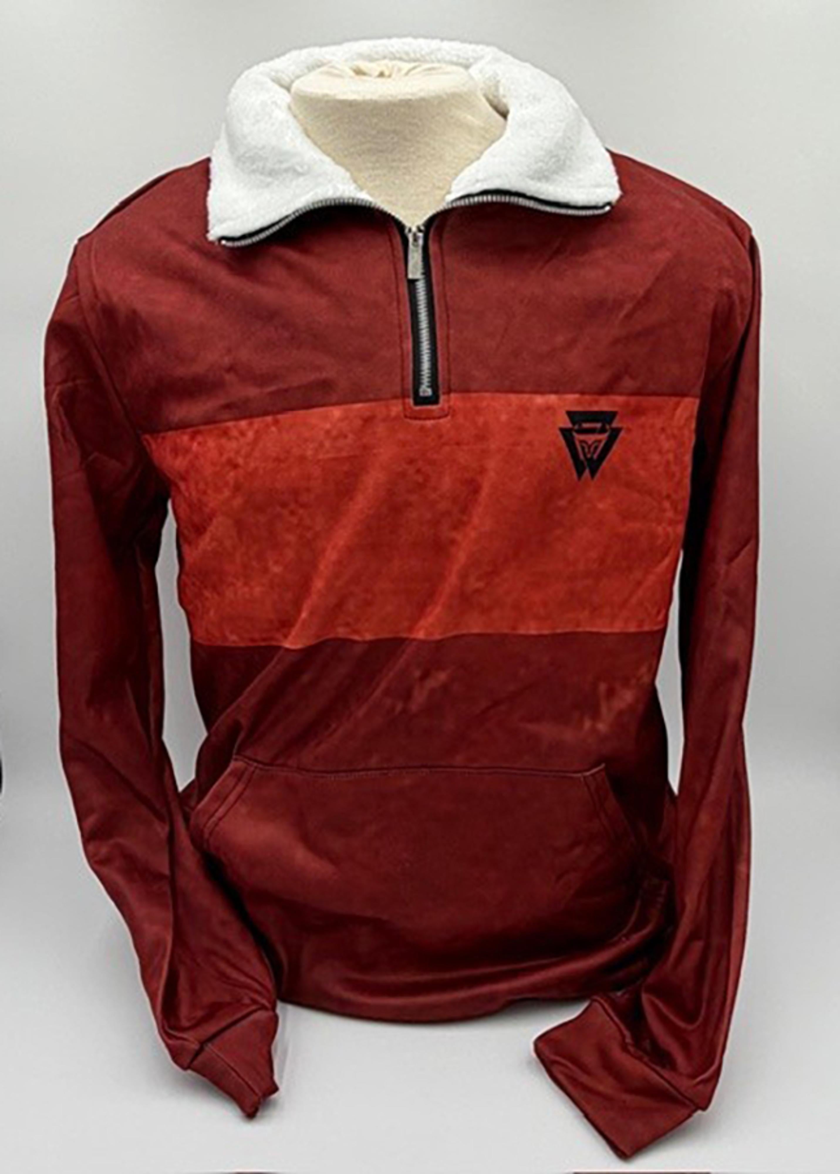 Legend or Lies Sherpa Collar Fleece Rust 1/4-Zip Sweatshirt