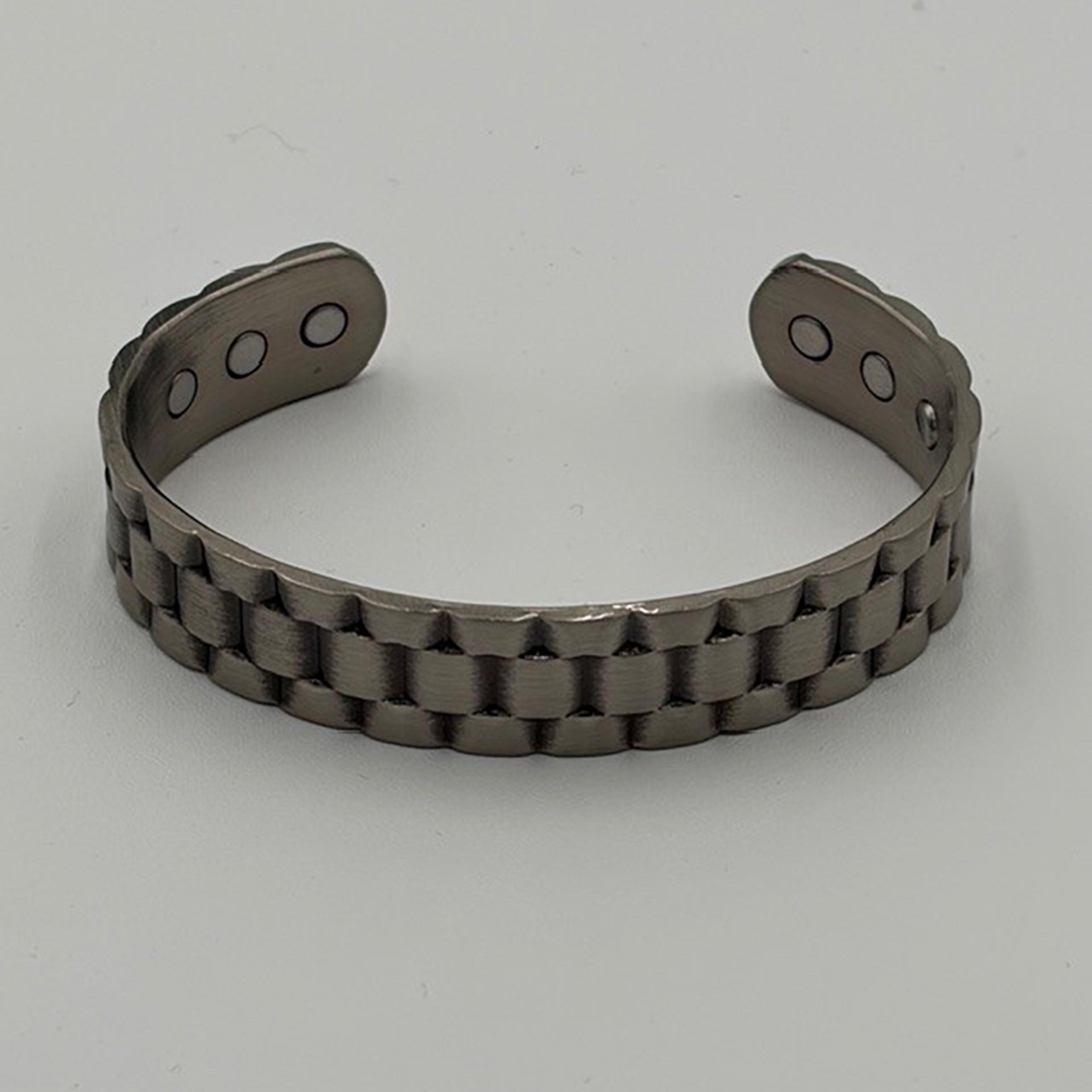 Legend or Lies 0.5' Brushed Nickle Geared 6-Magnet Bracelet