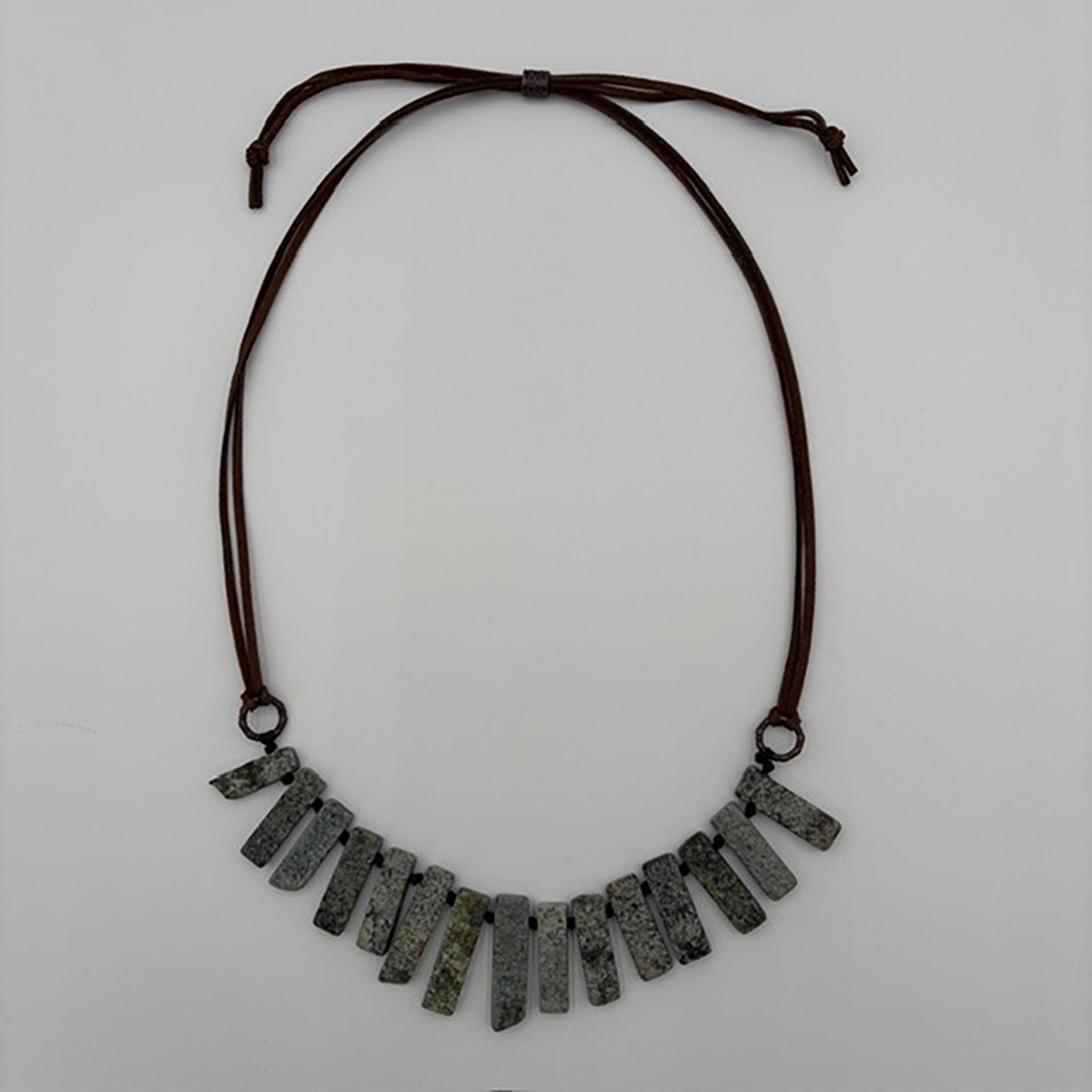 Legend or Lies Turquoise Cleopatra Leather Cord 32' Necklace