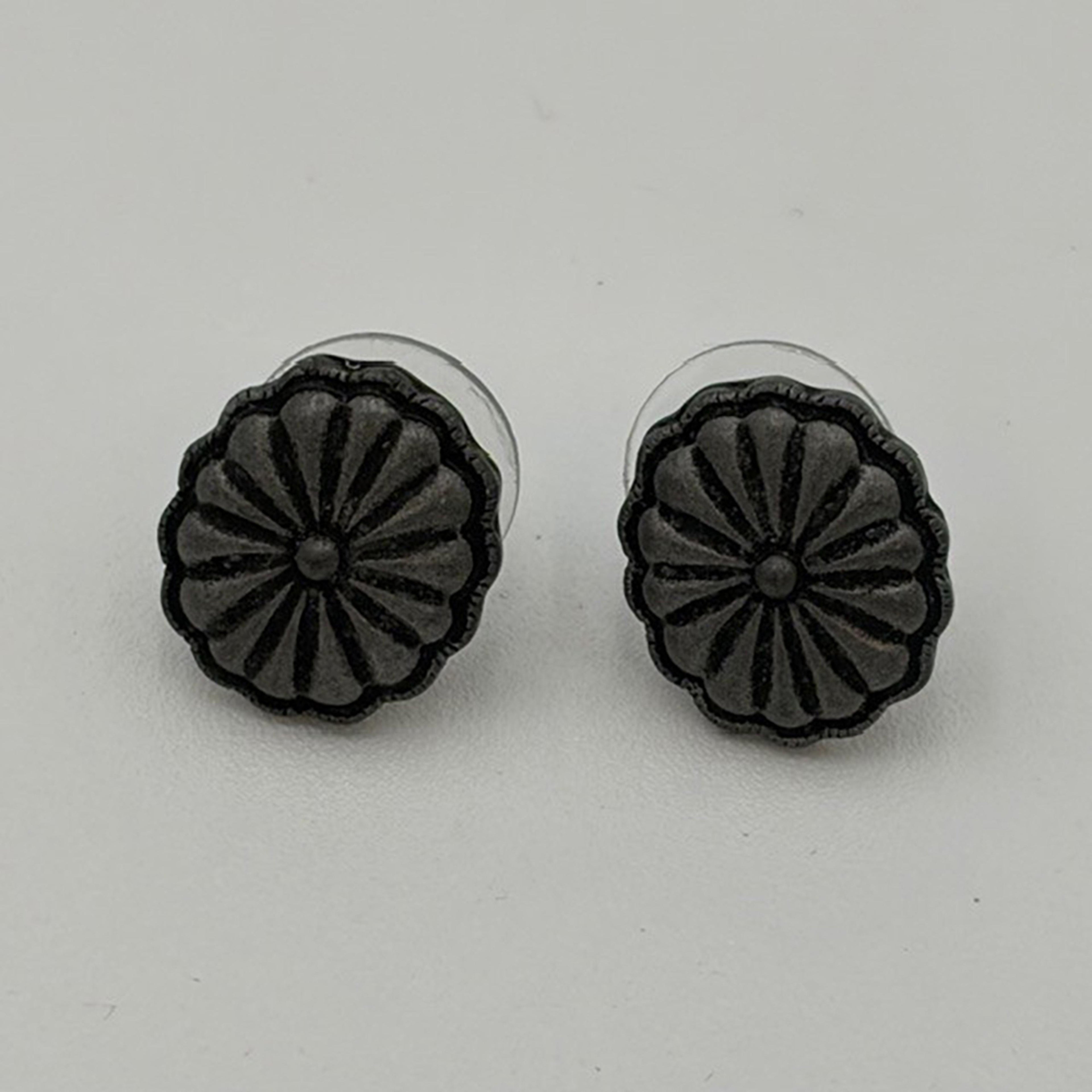 Legend or Lies Vintage Silver Concho .5' Earrings