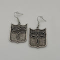 Legend or Lies Vintage Silver Boot Stitch 1.5' Earrings