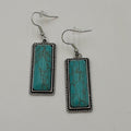 Legend or Lies Turquoise Hanging Bar 1.5' Earrings