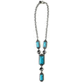 Legend or Lies Beveled Turquoise Rectangle Necklace
