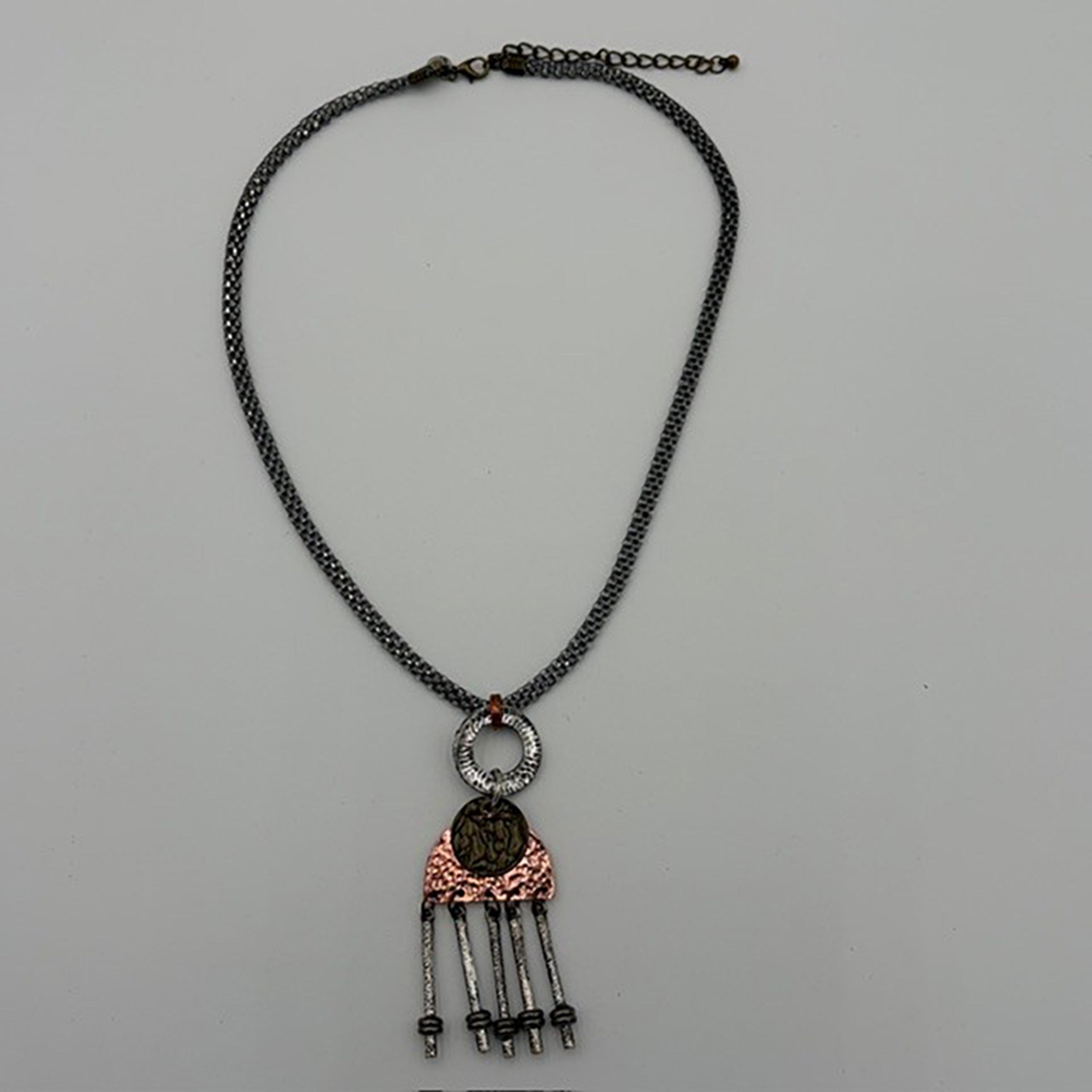 Legend or Lies Mixed Metal Tribal Pendant Necklace