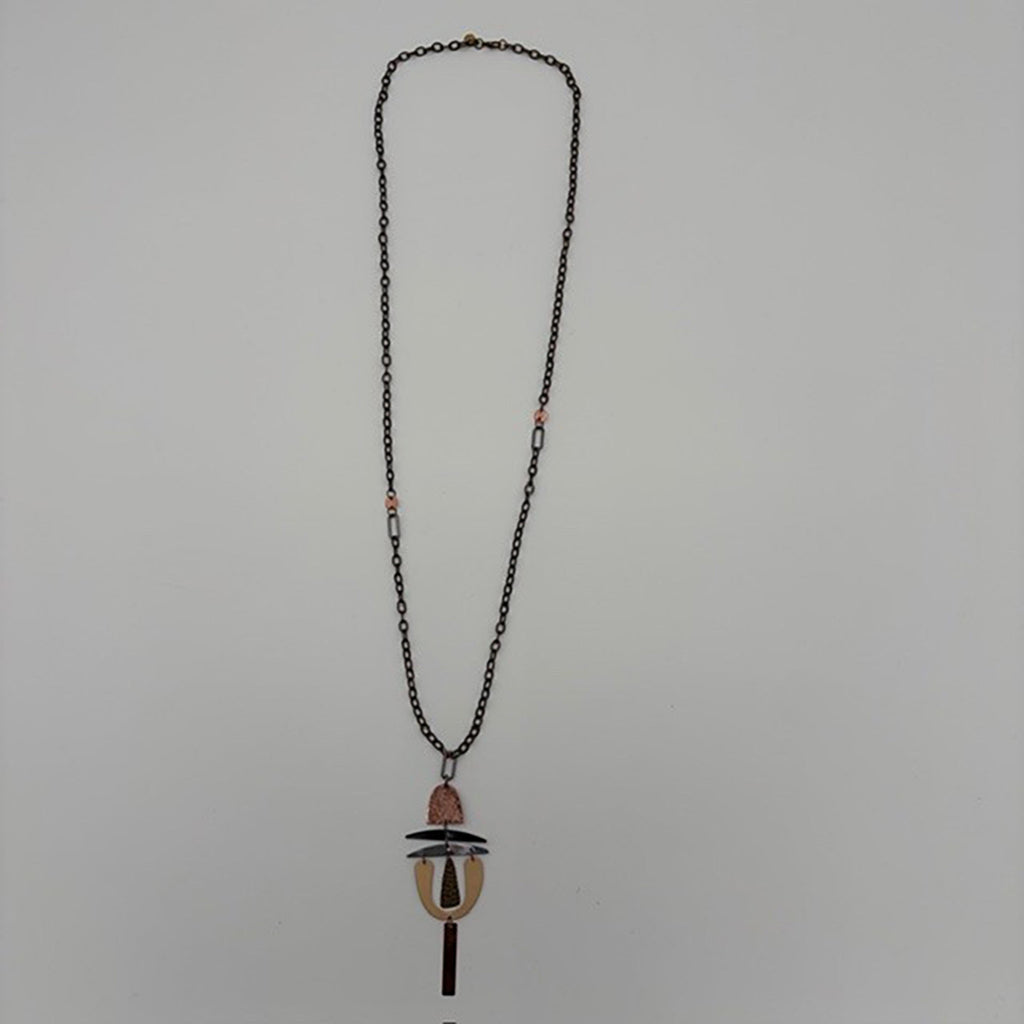 Legend or Lies Brass Chain Tribal Pendant Necklace