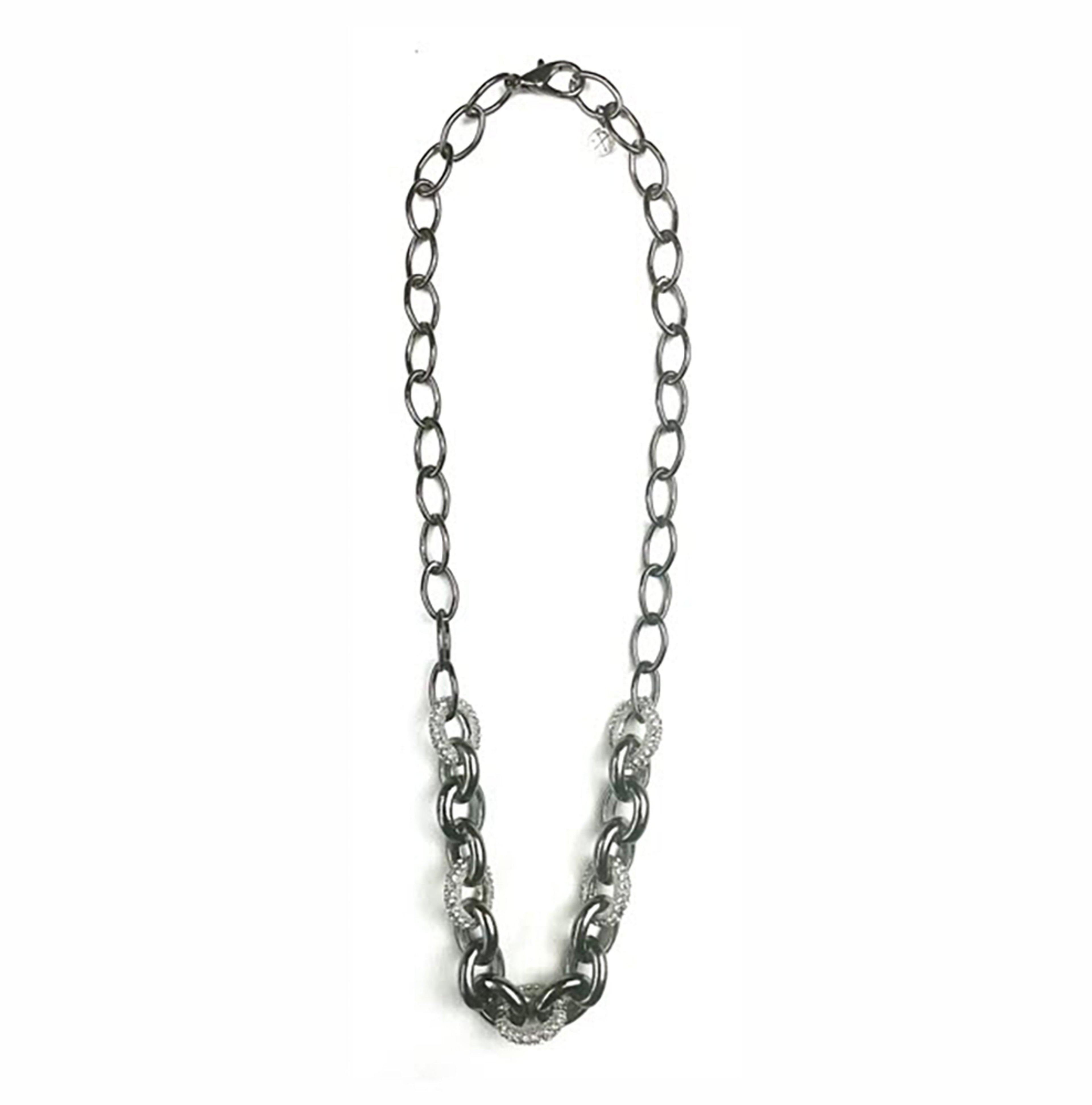Legend or Lies Bold Chains with Front Pave Links Necklace