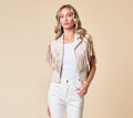Legend or Lies Fringed Faux Leather Motor Vest for Women