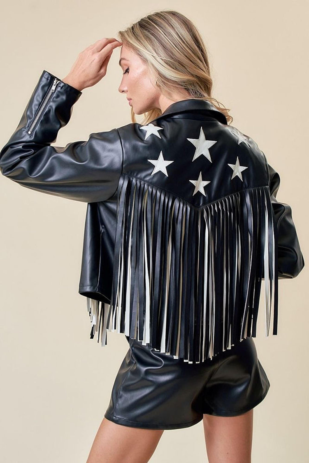 Legend or Lies Fringed Star Moto Jacket for Women