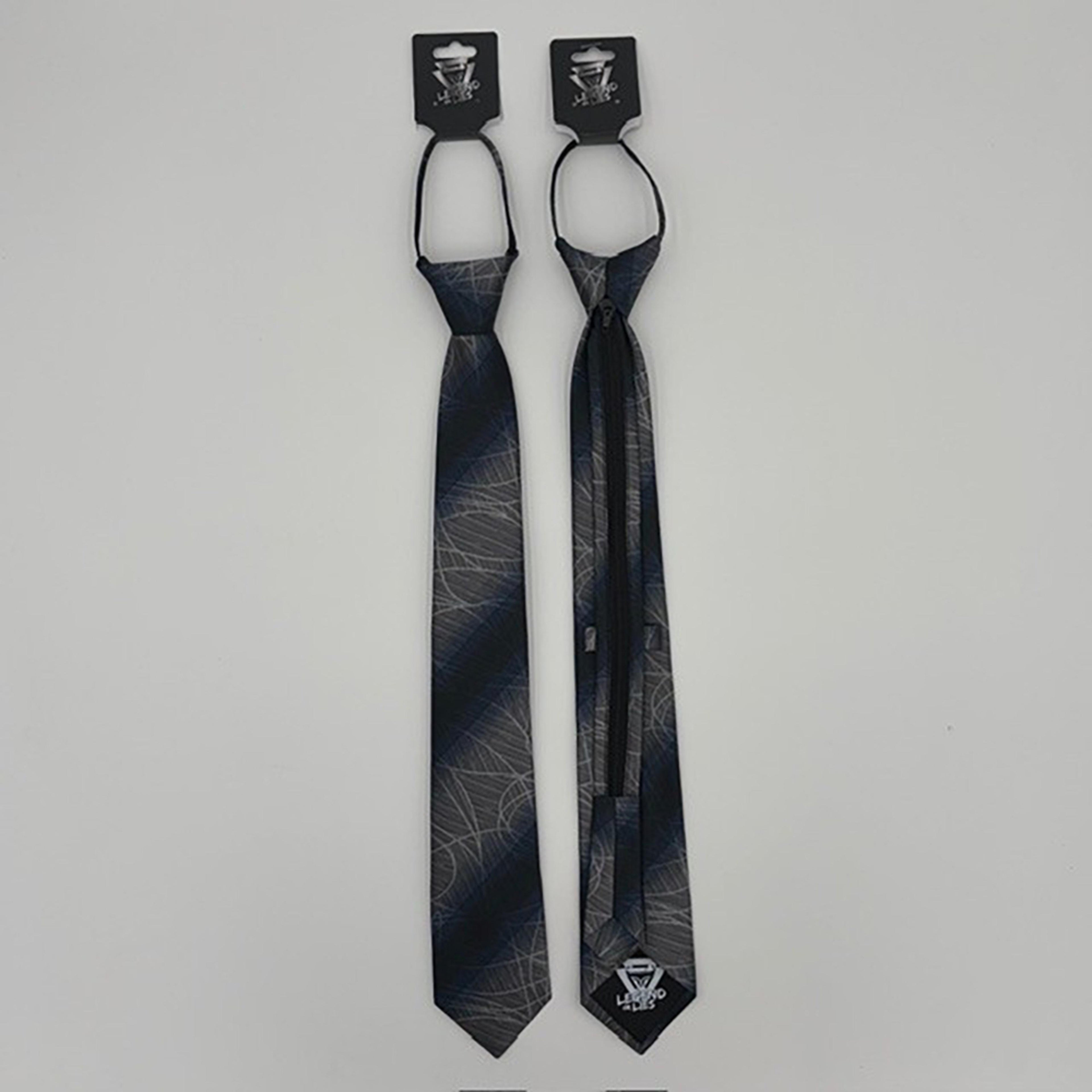 Men's Modern Script 3' Corbata Zipper Jacquard Necktie