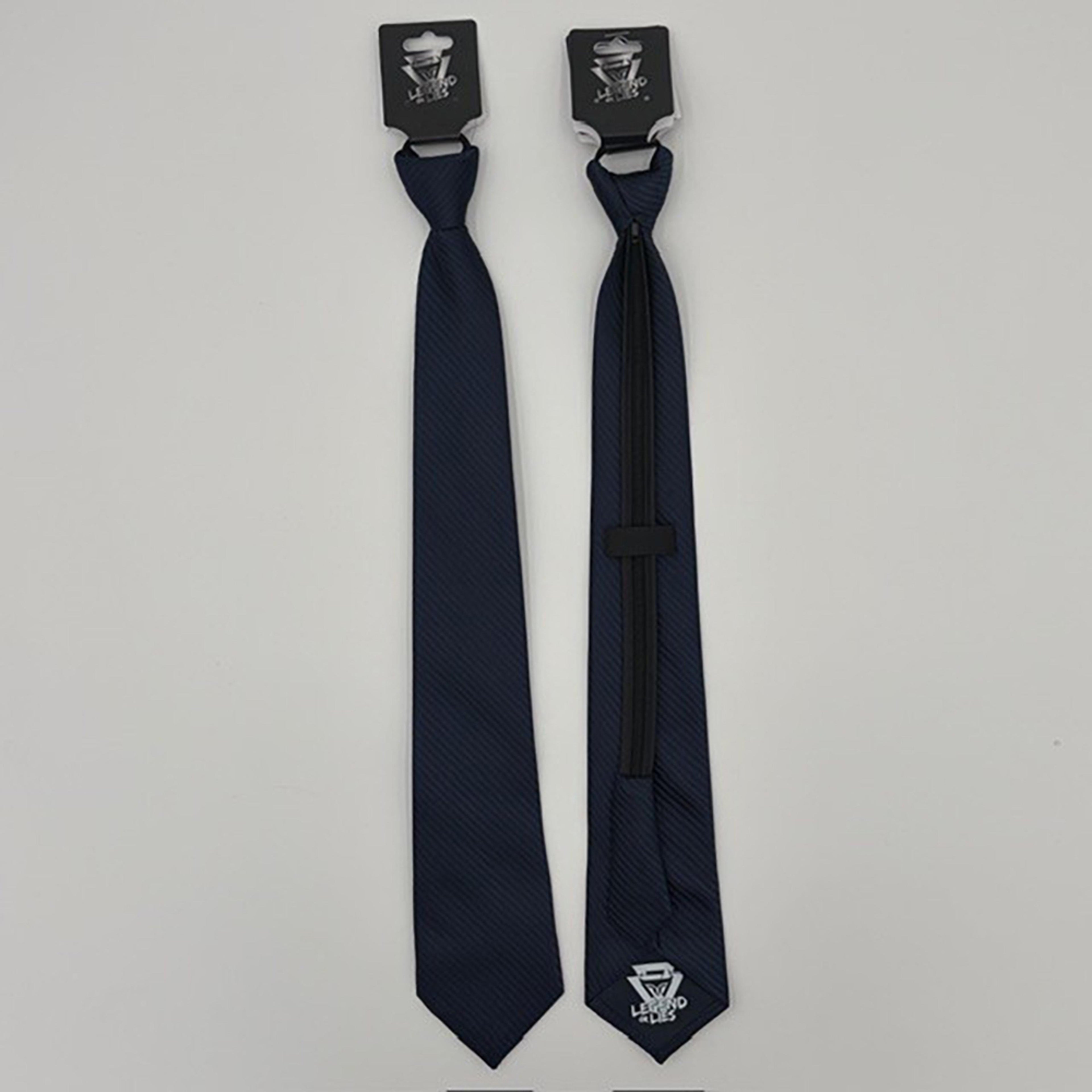 Mens Thin Stripe 3' Corbata Zipper Jacquard Necktie