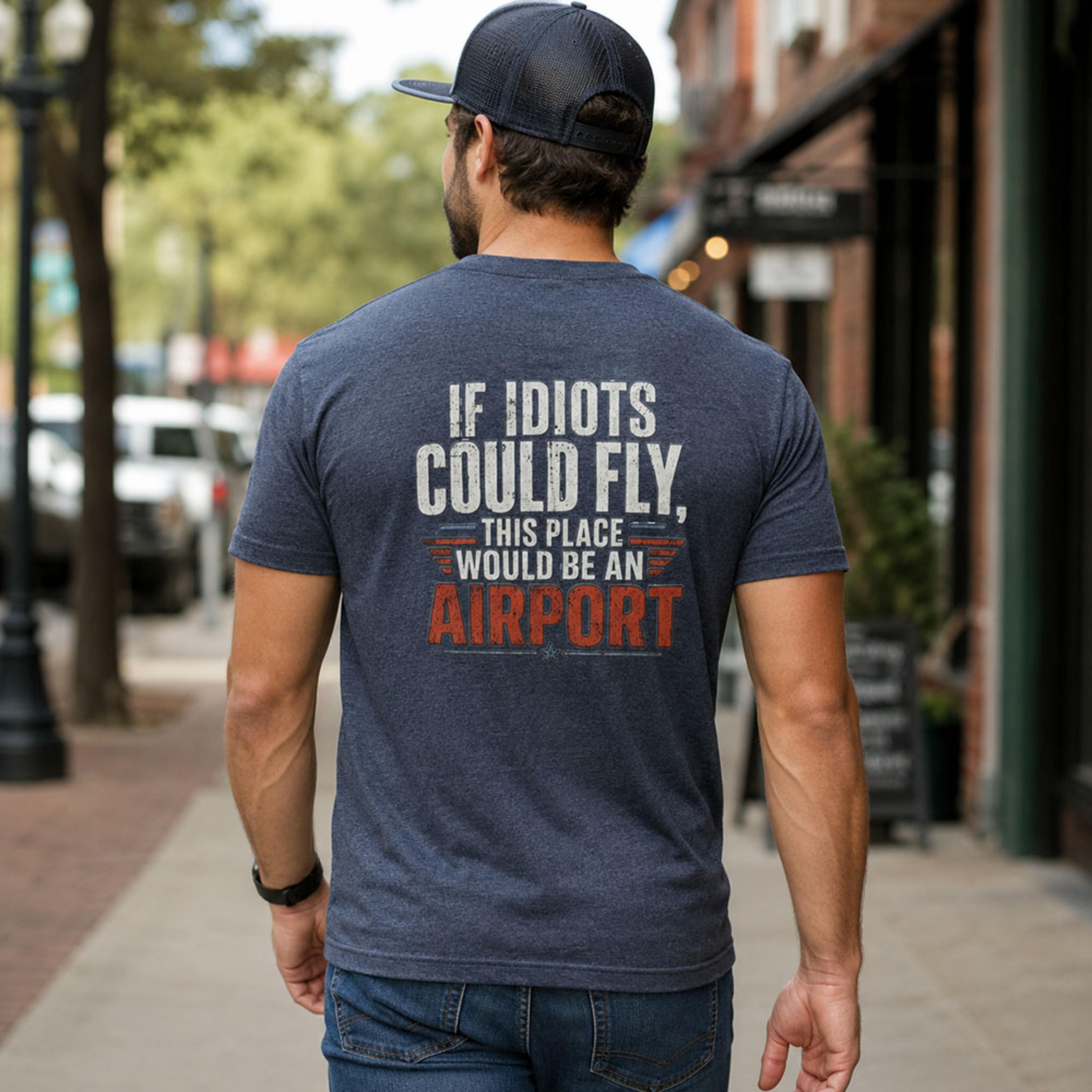Legend or Lies If Idiots Could Fly Airport T-Shirt