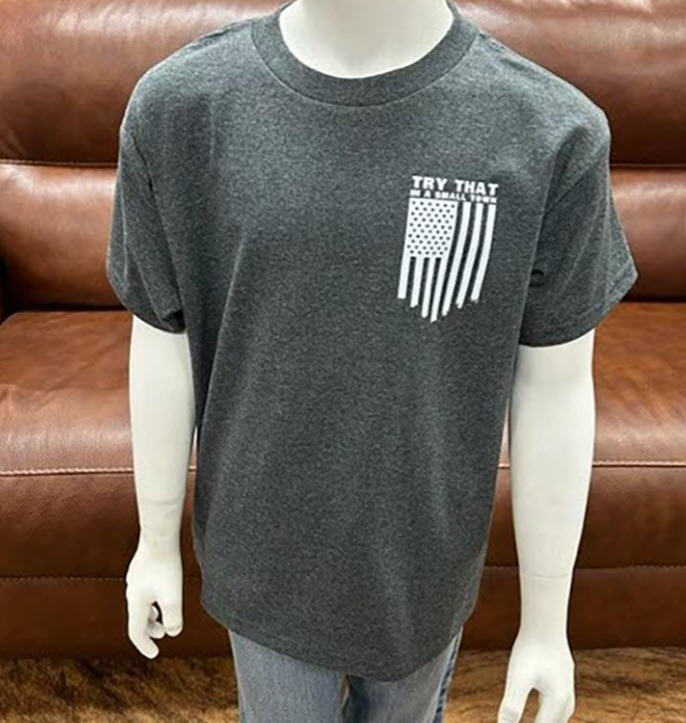 Legend or Lies Youth Try In A Small Town Flag T-shirt
