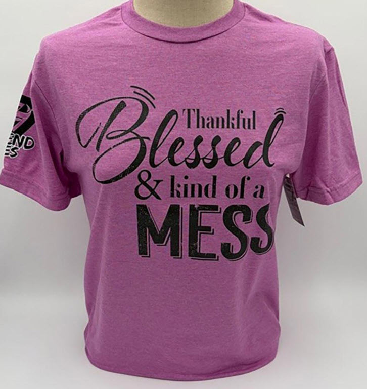 Legend or Lies Womens Thankful, Blessed & a Mess T-Shirt