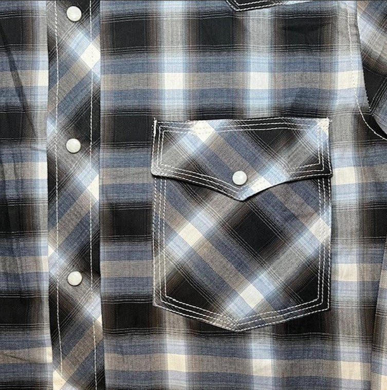 Legend or Lies James Mens Snap Western Plaid Shirt