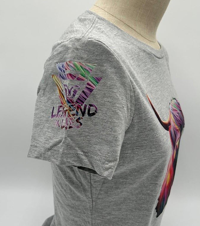 Legend or Lies Womens Neon Highland Cow Grey T-Shirt