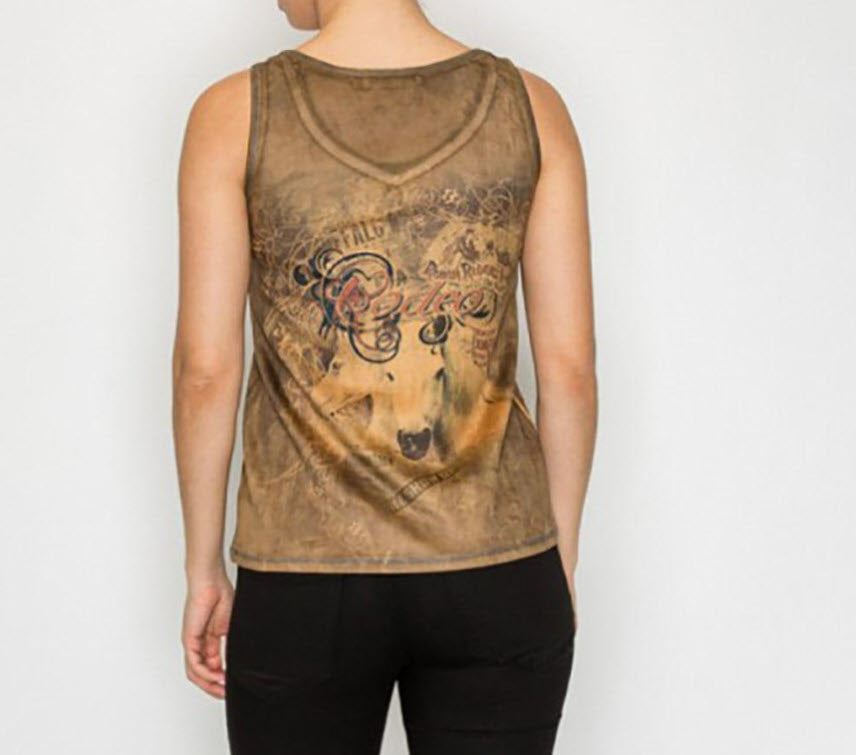 Legend or Lies Faux Suede Womens Tank Top Two Design Option