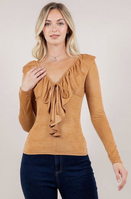 Legend or Lies Women’s Ruffle Detail Long Sleeve Top