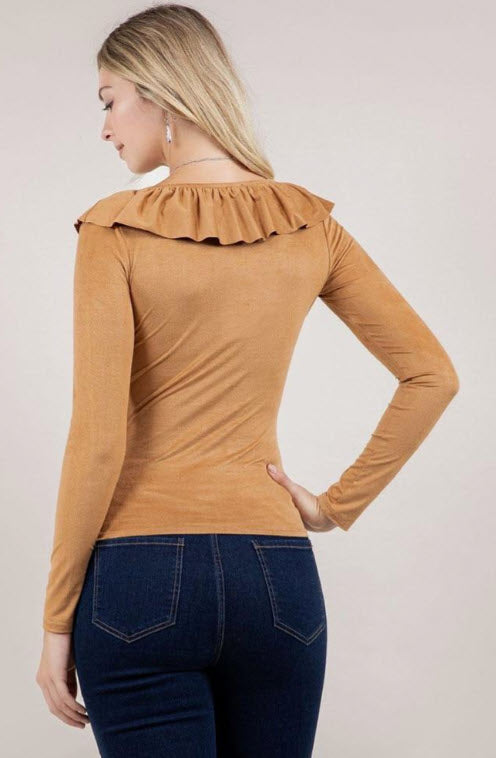 Legend or Lies Women’s Ruffle Detail Long Sleeve Top
