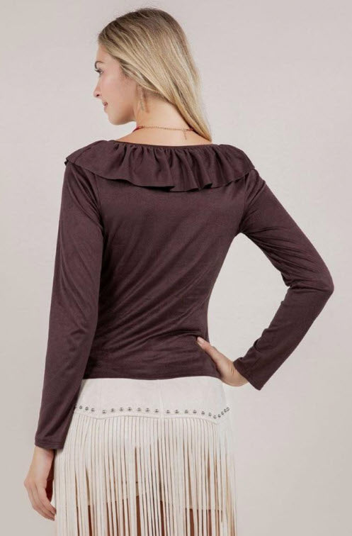 Legend or Lies Women’s Ruffle Detail Long Sleeve Top