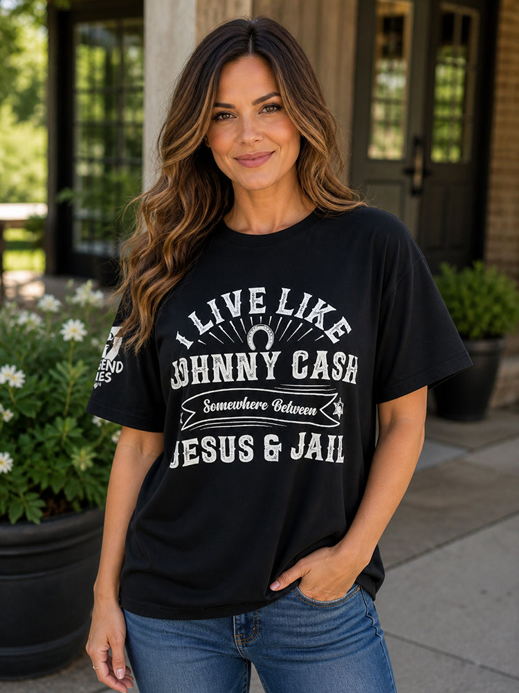 Legend or Lies Live Like Johnny Between Jesus & Jail T-Shirt