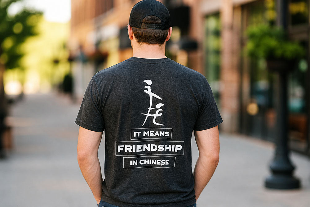 Legend or Lies Mens It Means Friendship in Chinese T-Shirt