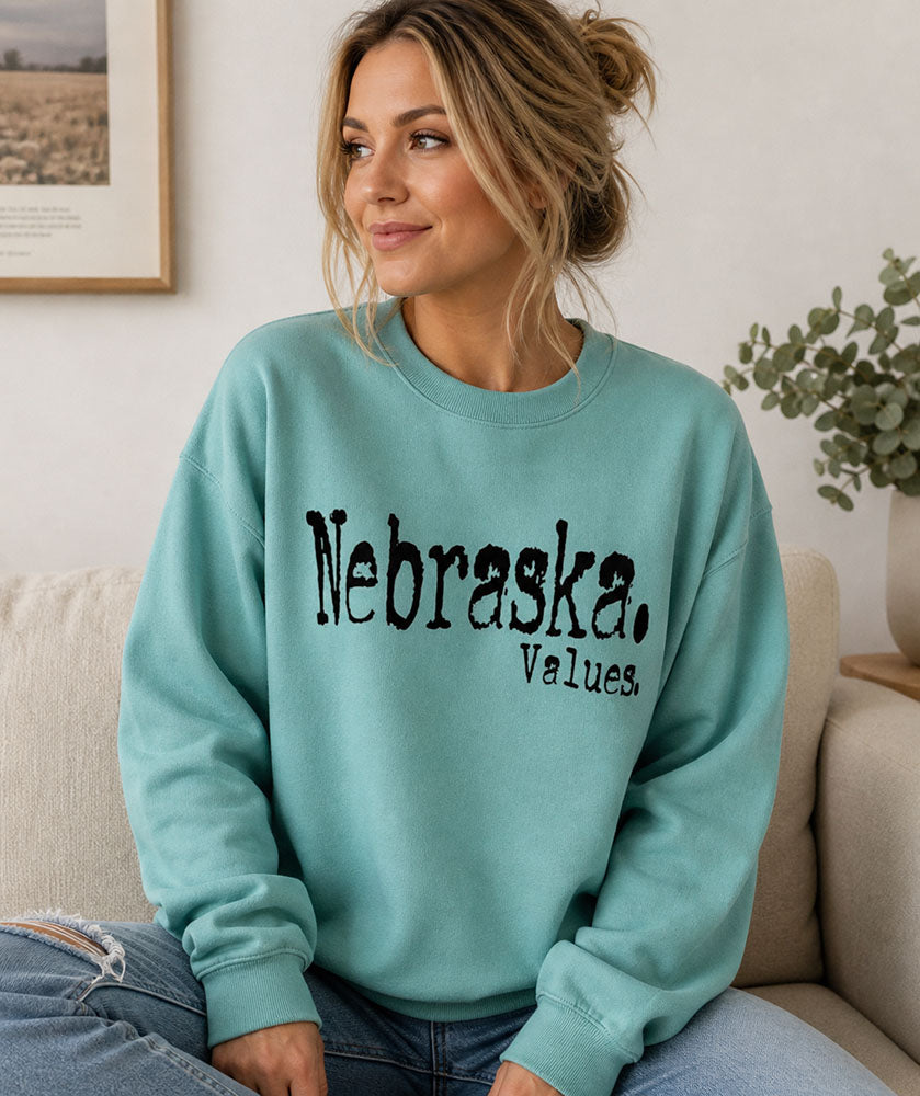 Legend or Lies Womens Nebraska Values Fleece Sweatshirt
