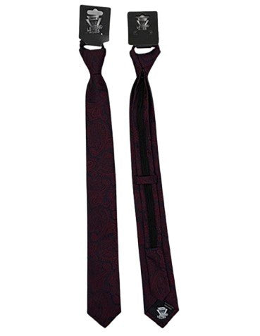 Legend or Lies Mens Paisley Slim Corbata Zipper Necktie