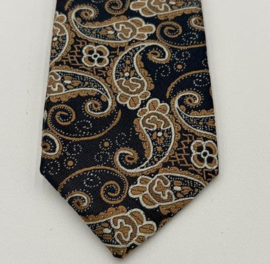 Legend or Lies Mens Paisley Slim Corbata Zipper Necktie