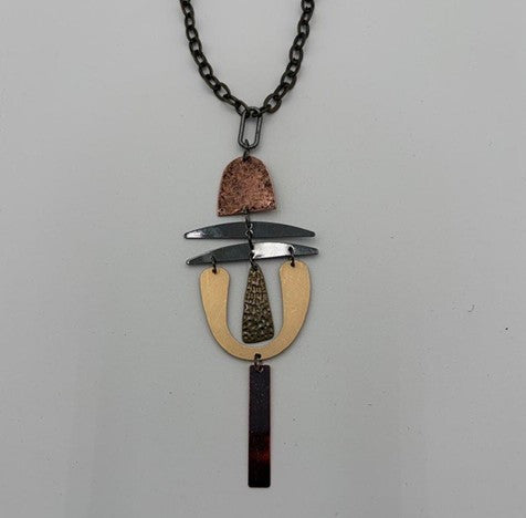 Legend or Lies Brass Chain Tribal Pendant Necklace